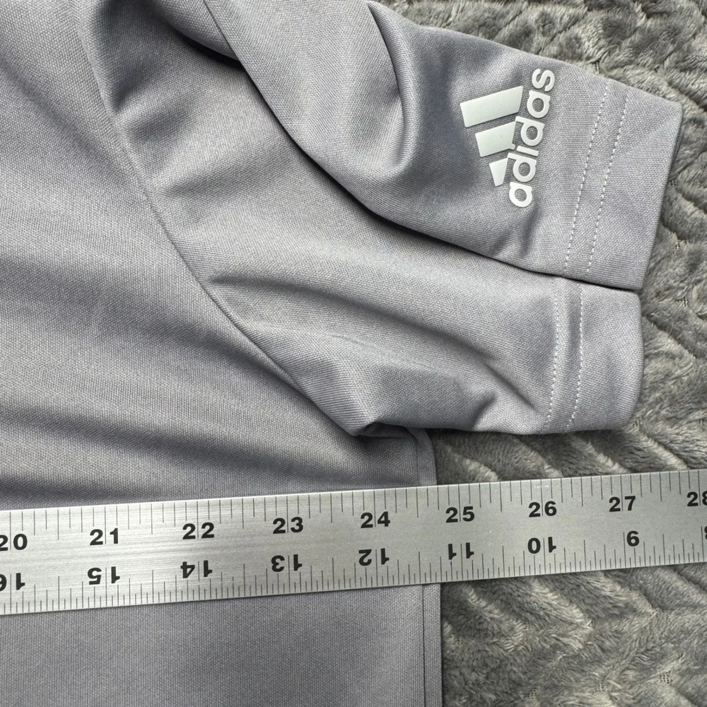 Adidas Mens Adi‎ Perf Golf Polo Shirt Grey Three Primegreen GQ3127 XL New (1613)
